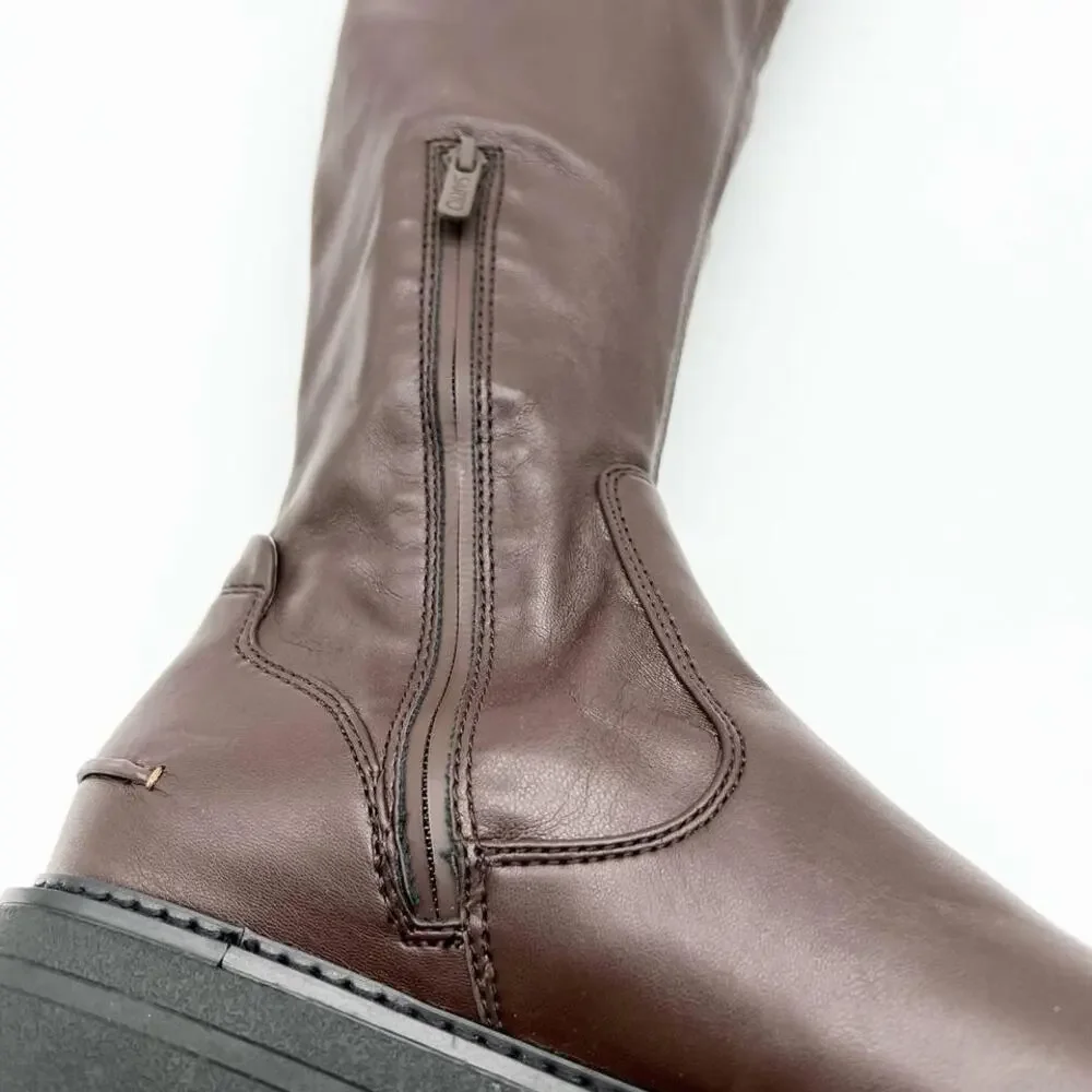 Sarto Studio Fera Brown Over the Knee Faux Leather Boot - 8.5M